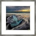 Blue Ice Stranding Framed Print