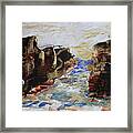 Blue Inlet Abstract Framed Print