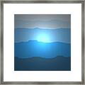 Blue Mountain Sun Framed Print