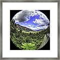 Blue Mountains Fisheye Framed Print