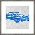 Blue Muscle Car Framed Print