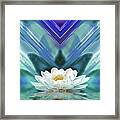 Blue Oasis Panoramic Framed Print