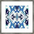 Blue Rhapsody Double- Art By Linda Woods Framed Print