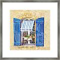 Blue Shutters Framed Print