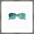 Blue Sunglasses 1- Art By Linda Woods Framed Print