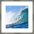 Blue Tube Wave Framed Print