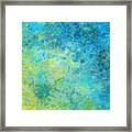 Blue Yellow Abstract Beach Fizz Framed Print by Michelle Wrighton