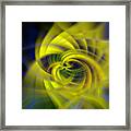 Blue Yellow Abstraction Framed Print