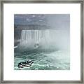 Boat Near Niagara Falls Framed Print