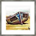 Boat On Beach Framed Print