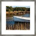 Boat On Pamlico Sound Ocracoke Island Outer Banks Ap Framed Print