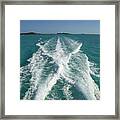 Boat Wake Framed Print