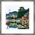 Boathouse Row In Philly Framed Print
