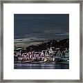 Boathouse Row Philly Pa Night Framed Print