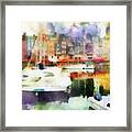 Boating In Honfleur Framed Print