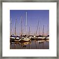 Boats And Reflections Framed Print