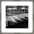 Boats At The Boat House Central Park Framed Print