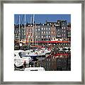 Boats In Honfleur Harbour, France Framed Print