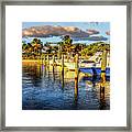 Boats In The Evening Sunshine Framed Print