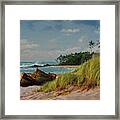 Boats On The Sand Framed Print