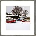 Boats Waiting On Spring Framed Print