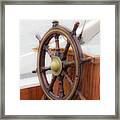 Boat's Wheel Framed Print