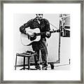 Bob Dylan B. 1941 Playing Guitar Framed Print