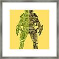 Boba Fett - Star Wars Art, Green 03 Framed Print