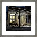 Bodie Hotel Illuminated At Night Framed Print