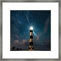 Bodie Lighthouse Under The Stars Framed Print