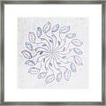 Boho Floral Mandala 3- Art By Linda Woods Framed Print