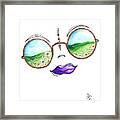 Boho Gypsy Daisy Field Sunglasses Reflection Design From The Aroon Melane 2014 Collection By Madart Framed Print