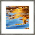 Boise River Autumn Reflection Abstract Framed Print