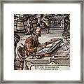 Bookkeeper, 16th Century Framed Print