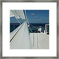 Boom - Caribbean Catamaran Under Sail Framed Print