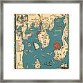 Boothbay Harbor And Vicinity - Vintage Illustrated Map - Pictorial - Cartography Framed Print