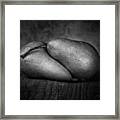 Bosc Pears In Black And White Framed Print
