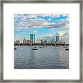 Boston And Clouds Framed Print