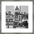 Boston Citgo Sign Black And White Photo Framed Print