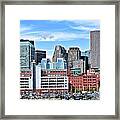 Boston Downtown View Framed Print