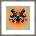 Boston Kaleidoscope Abstract Boston Ma Skyline At Sunset Framed Print