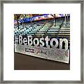 Boston Marathon Sign Framed Print