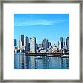 Boston Skyline A Framed Print