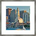 Boston Sunset Sail Framed Print