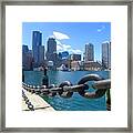 Boston Waterfront Cityscape Framed Print