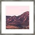 Boulder Colorado Flatirons 1st Light Panorama Framed Print