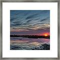 Boundary Bay Shoreline Sunset Framed Print
