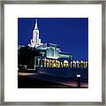 Bountiful Mormon Lds Temple At Twilight - Utah Framed Print