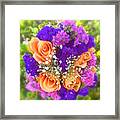 Bouquet Of Purple And Orange Framed Print