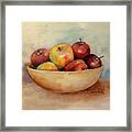 Bowl Of Apples Framed Print